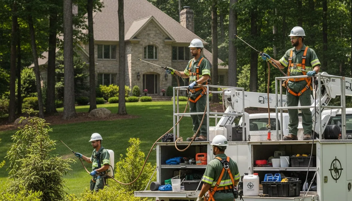 Deer deterrent treatment protecting trees and shrubs in Columbus, OH tree service landscape care