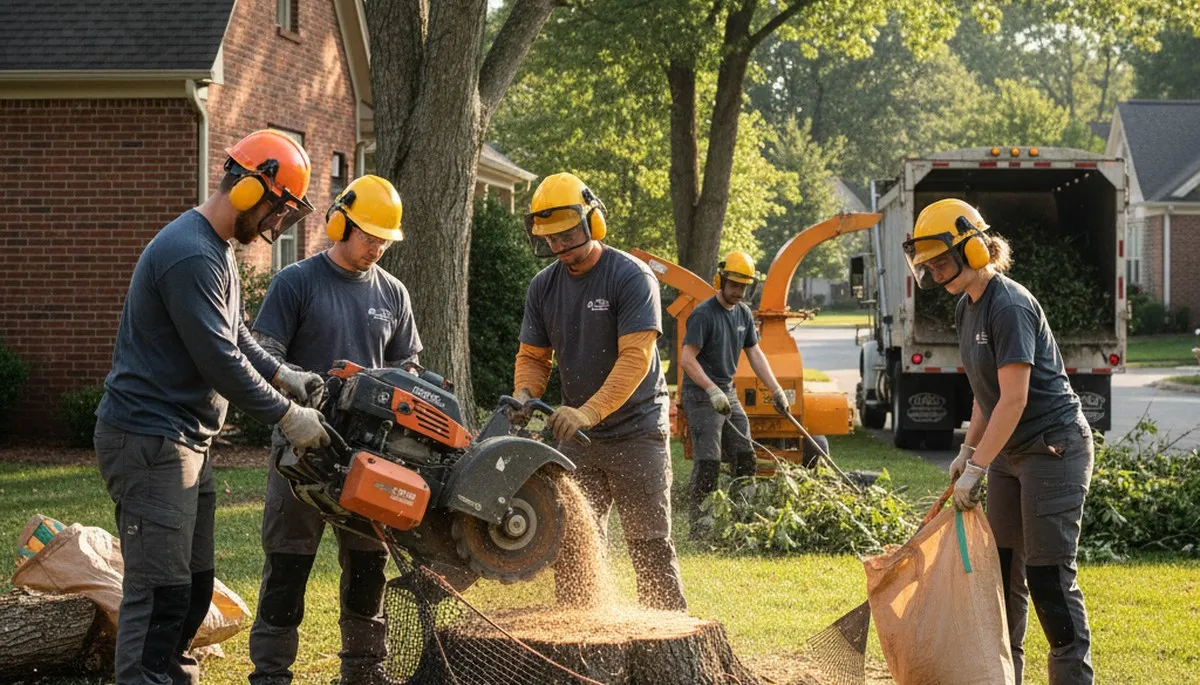 Stump removal service in Columbus, OH for safe, complete stump extraction and cleanup