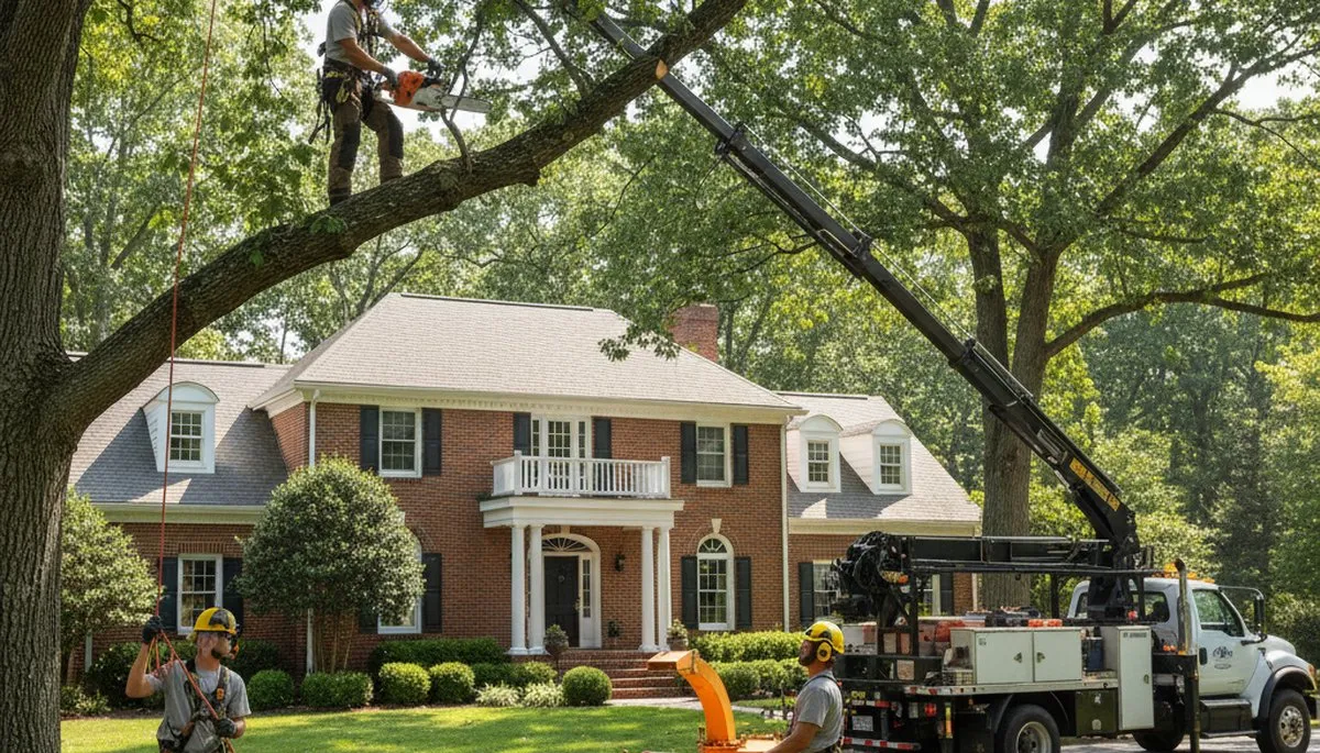 Tree service crew in Columbus, OH providing professional tree removal and cleanup